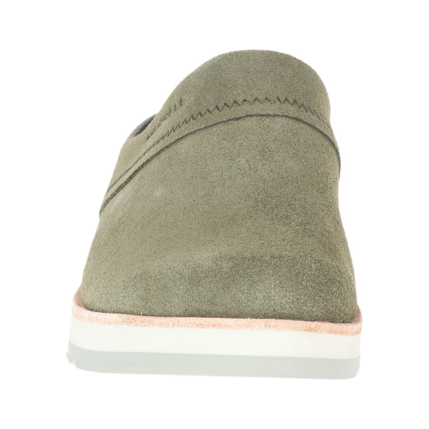 Sabots Merrell Juno Clog Suede Vert Olive Femme | S.U.ZHYS